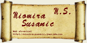 Miomira Susanić vizit kartica